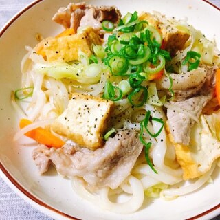 白だしであっさり♪うま塩＊焼きうどん